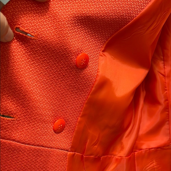 Tahari Vibrant Red Blazer with Gold Accents - Picture 6 of 11